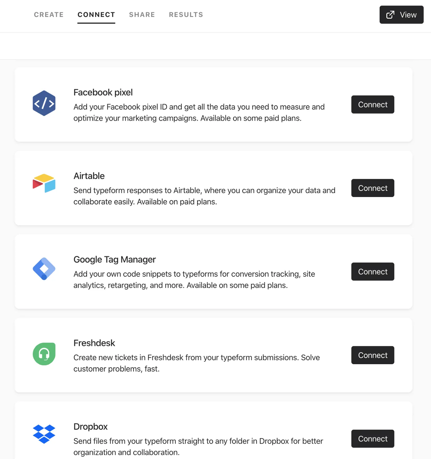 TypeForm integration example