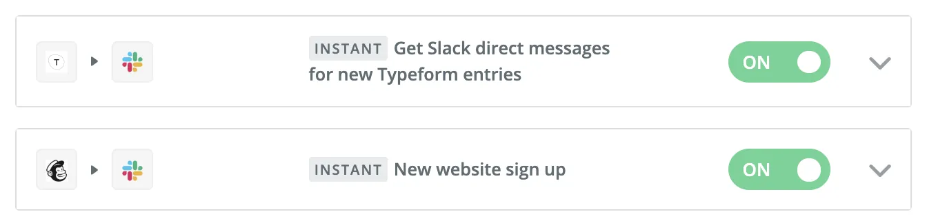 Notifications trigger zapier example